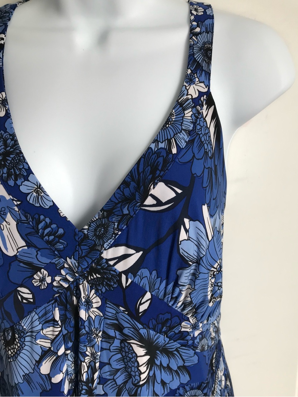 INC Women’s XL International Concepts Blue & White Floral Sleeveless Dress EUC - Picture 3 of 16